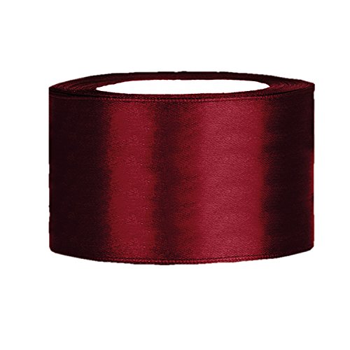 Satinband bordeaux B:38mm, L:25m von PartyDeco