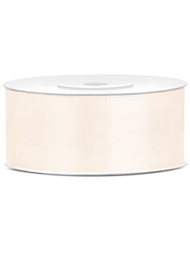 Satinband elfenbein, Rolle 25 mm, 25 m Satinband elfenbein, Rolle 25 mm, 25 m von PartyDeco