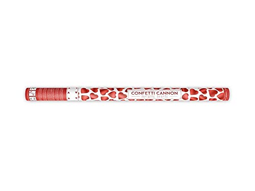 Tubo Cannone Sparacoriandoli a Forma di Cuore Rosso da 80 cm von PartyDeco