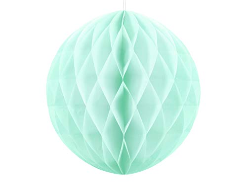 Unbekannt Wabenball 1 STK Ø 40 cm - Pompoms Wabenbälle Deckendeko Hängedeko Honeycombs (Mint) von PartyDeco