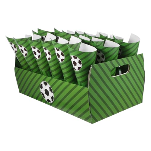 30St Popcorn-Ausgabeständer Papierkegel Kegelhalter Popcorntüten Eistütenhalter Papiertüten für Lebensmittel Popcorn- Bonbontüten Popcorn-Behälter Film-Popcorn-Eimer Green PartyKindom von PartyKindom