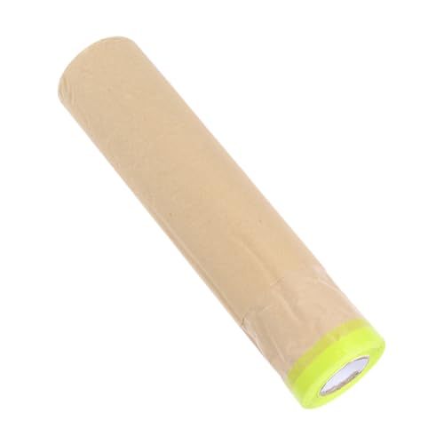 PartyKindom 1 Rolle Abdeckpapier Schutzpapier Farbschutz Papier Maskierfolie Bastelpapier Malerzubehör Fingermalpapier Auto-Klebeband Bodenpapier zum Streichen Autolackpapier Kraftpapier Khaki von PartyKindom