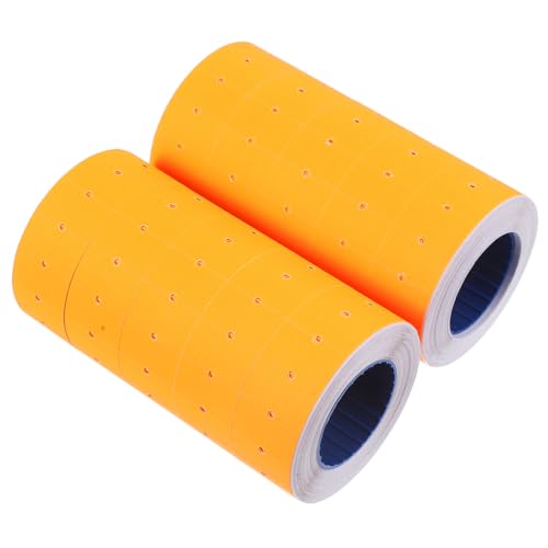 PartyKindom 1 Rolle Preisschildpapier Fan-shop Klebrig Etiketten Aufkleber Selbstklebendes Leeres Preisschild Selbstklebendes Preisschild Klebeetikett Preisschilder Für Waren Orange von PartyKindom