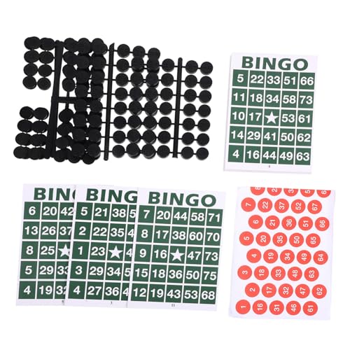 PartyKindom 1 Satz Bingo-Spiel-zahlenkarten, Zahlen-Schach-DIY-Home-Bingo-spielzubehör-Set von PartyKindom