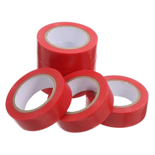 PartyKindom 1 Satz Isolierband Markierungsband Elektrisches Klebeband Für Den Innenbereich Band Elektrisch Farbiges Band Farbiges Klebeband Zur Beschriftung Auto Klebeband Rot Pvc 6 Rollen von PartyKindom