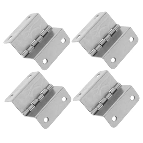 PartyKindom 1 Satz Scharnier Falt-hardware Ventilhardware Heimhardware Beschläge Für Zweiflügelige Türen Rostfreier Stahl Silver 4 Stück von PartyKindom