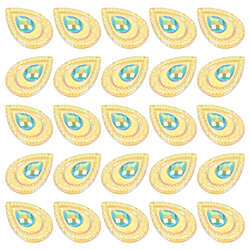 PartyKindom 1 Satz Tropfenförmiger Dekorativer Diamant Farbe Verzierungen Geformt Kristalle Nähen Hochzeit Tropfenperlen Fallen Farbig Tröpfchen Strass Träne Harz Golden PartyKindom 1 Satz Tropfenförmiger Dekorativer Diamant Farbe Verzierungen Geformt Kristalle Nähen Hochzeit Tropfenperlen Fallen Farbig Tröpfchen Strass Träne Harz Golden von PartyKindom