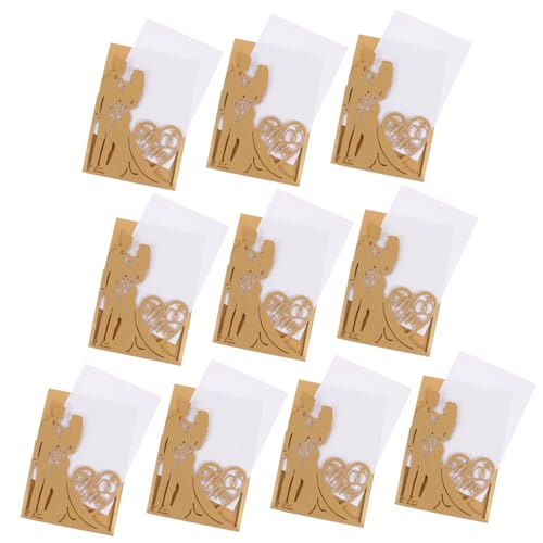 PartyKindom 10Stücke Kreative Hochzeitseinladungskarten mit Ausgehöhltem Design Romantische Einladungskarten für Hochzeiten und Valentinstag Hochwertiges Spezialpapier Langlebig PartyKindom 10Stücke Kreative Hochzeitseinladungskarten mit Ausgehöhltem Design Romantische Einladungskarten für Hochzeiten und Valentinstag Hochwertiges Spezialpapier Langlebig von PartyKindom