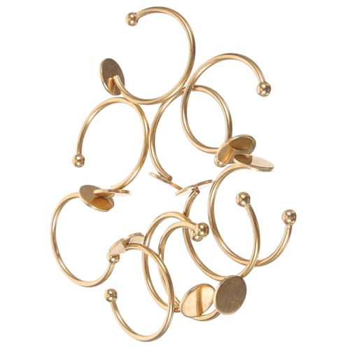 PartyKindom 10Stücke Verstellbare Ringrohlinge DIY Lünetten für Schmuckherstellung Runde Basis für Designs Harz und Perlenverarbeitung PartyKindom 10Stücke Verstellbare Ringrohlinge DIY Lünetten für Schmuckherstellung Runde Basis für Designs Harz und Perlenverarbeitung von PartyKindom