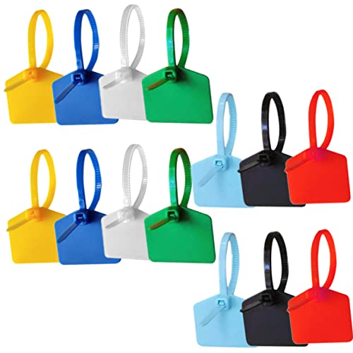 PartyKindom 120st Kabelbinder Für Etiketten Steckdosenleiste Kabelbinder Grün Kabelbinderanhänger Starke Kabelbinder Kabel-organizer Für Den Schreibtisch Kabelanker Für Kabel Kabelhalter Nylon von PartyKindom