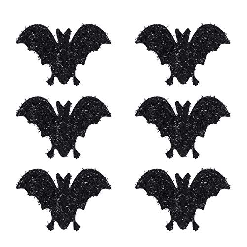 PartyKindom 12st Halloween-Patches Zum Aufbügeln Gruselige Fledermaus Wandtattoo Halloween-Fledermaus-Glas-Aufkleber Gestickte Applikationen Zierflicken Aufnähen Kind 10cm Klebriges Tuch von PartyKindom