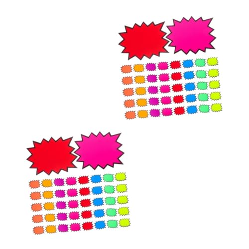 PartyKindom 2 Sätze Preisschild Verkaufsschilder Für Einzelhandelsgeschäfte Einzelhandelspreis-verkaufsetikett Burst-sale-tags Display-tags Für Den Einzelhandel Papier 80 Stück * 2 von PartyKindom