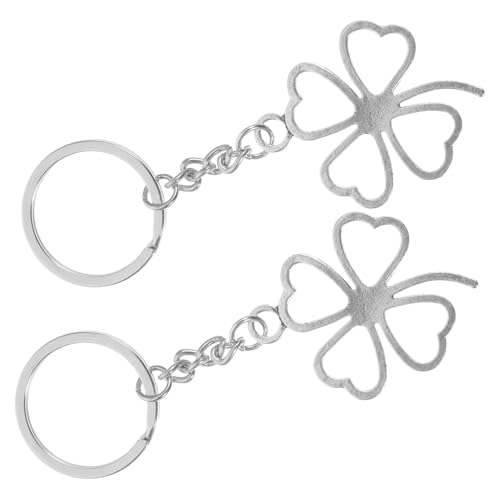 PartyKindom 2 Stück Schlüsselanhänger Mit Vier Blättern Doppel Charm Ohrringe Halskettenhalter Set Mit Armband Perlen Medaillon Im Deckel Schlüsselanhänger Mit St Patrick’S Day von PartyKindom