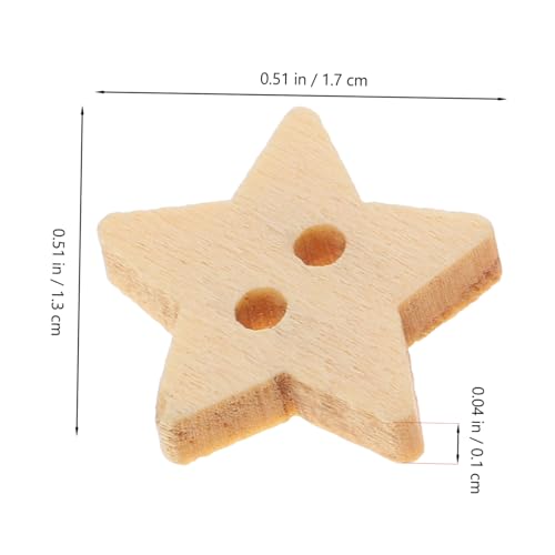 PartyKindom 200 Stück Natürliche Holzknöpfe Sternform Zweiloch Knöpfe zum Nähen Basteln Scrapbooking Umweltfreundlich PartyKindom 200 Stück Natürliche Holzknöpfe Sternform Zweiloch Knöpfe zum Nähen Basteln Scrapbooking Umweltfreundlich von PartyKindom