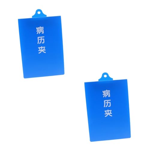 PartyKindom 2St Dokument-Zwischenablage Pflegezubehör für die Arbeit Klemmbretthalter Klemmbrett klappbar write board clipboard Dateiordner-Zwischenablage Aufnahmebrett Aluminiumlegierung Blue von PartyKindom