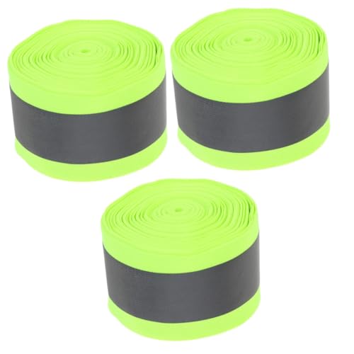 PartyKindom 3 Rollen Reflektierendes Gurtband Reflektierenden Stoff Aufnähen Reflektierende Streifendekoration Gewebeband Für Kleidung Reflektierender Stoff Für Kleidung Green Polyester von PartyKindom