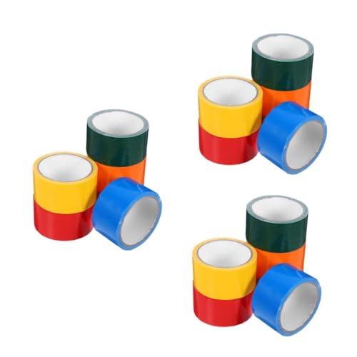 PartyKindom 3 Sätze Farbiges Klebeband Lustiges Klebeband Farbiges Packband Bastelband Buntes Klebeband Farben Von Klebeband Bulk-klebeband Dekoratives Klebeband Massenband Stoff 6 Rollen * 3 von PartyKindom