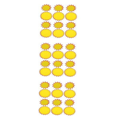 PartyKindom 3 Sätze Tag Löschen Sternförmige Verkaufsschilder Preisschild Klein Sternförmige Tags Flohmarktpreisaufkleber Leere Hofzeichen Flohmarktschilder Papier Yellow 300 Stück * 3 von PartyKindom