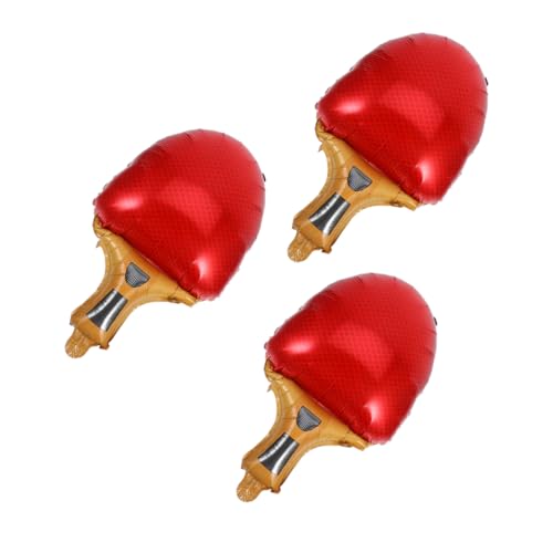 PartyKindom 3pcs Tischtennisschläger-ballon Aufblasbare Badminton-ballons Dekorationen Für Sport-mottopartys Tischtennis Ballons Tennisvorräte Sportparty -luftballons Sportfeier Aluminiumfolie von PartyKindom