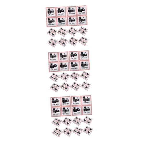 PartyKindom 3sets Batterieetikett Batterie-warnaufkleber Für Lithiumbatterien Für Den Batterietransport Kupferplattenaufkleber Black 200pcs*3 von PartyKindom