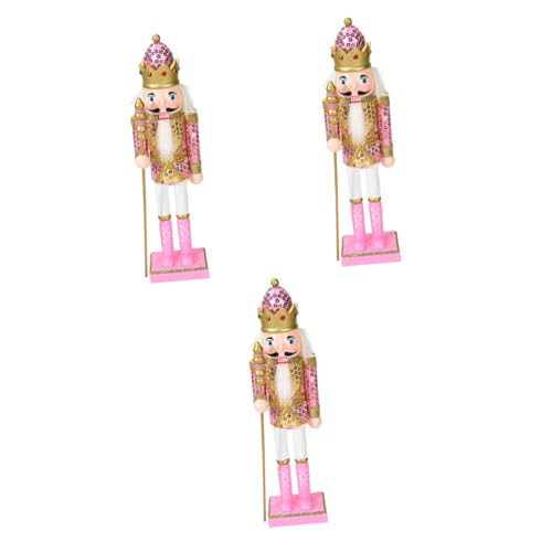 PartyKindom 3st Nussknacker Bettdecke Thematisiert Zange Schaukeln Ornamente Bausatz Baum Figur Puppen Becher Winzer Werkzeug Statue Kommode Tisch Sammler Krabbe Blau Holz Rosa von PartyKindom