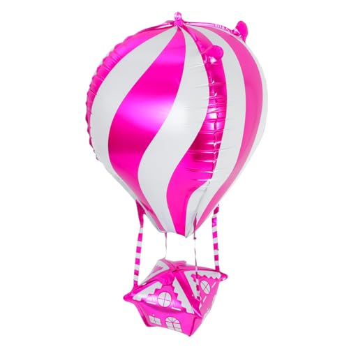 PartyKindom 4 Stk. Heizballon Heißluftballon Dekoration Aufblasbares Heißluftballon- Reise-Party-Ballons Heißluftballon-Ornament Heißluftballon Ballons Partyballon Aluminiumfolie Rosy von PartyKindom