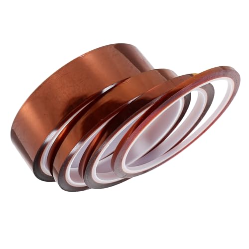 PartyKindom 4 Stück Hochtemperaturband zum Abdecken glasfaserkabel fiber optic cable klebeband hitzebeständig heat resistant tape Wärmeband hitzebeständiges Klebeband Brown von PartyKindom