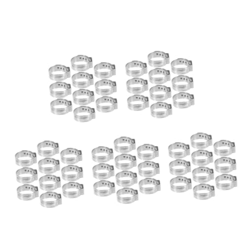 PartyKindom 5 Sätze Stufenlose Klemme Mit Einem Ohr Einzelne Ohrklemme Einzelohr-schlauchklemmen Grillklemme Aus Edelstahl Pex-clmap-ring Quetschklemmen Rostfreier Stahl Silver 10 Stück * 5 von PartyKindom