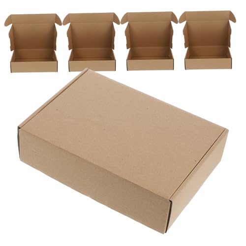 PartyKindom 5er Boxen Flugzeugkarton Flache Verpackungsboxen Geschäftliche Versandkartons Umzugskartons Aus Pappe Flache Kartons Geschäftliche Kleine Kartons Brown Papier von PartyKindom