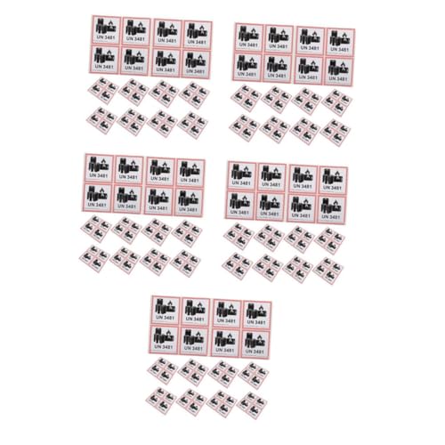 PartyKindom 5sets Batterieetikett Sicherheitslabel Batteriewarnaufkleber Warnaufkleber Für Die Batterie Klebeetiketten Für Batterien Kupferplattenaufkleber Black 200pcs*5 von PartyKindom