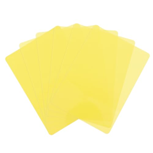 PartyKindom 6st Preisschild Klassenbibliothek Produktetikettenhalter Aufkleber Für Originalitätssiegel Durchsichtige Platzkartenhalter Manipulationssiegel Drahtregal-etikettenhalter Pvc Yellow von PartyKindom