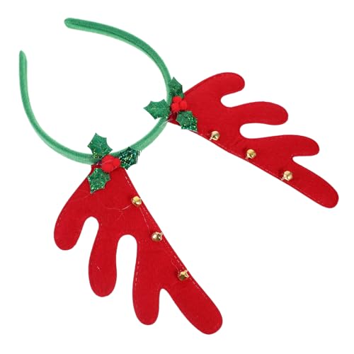 PartyKindom Hirschgeweih Haarband Haarband Aus Elchgeweih Geweih Haarreifen Weihnachtskopfschmuck Weihnachten Rentierbrille Festlicher Kopfschmuck Bands Haarschmuck Für Weihnachten Plastik Rot von PartyKindom