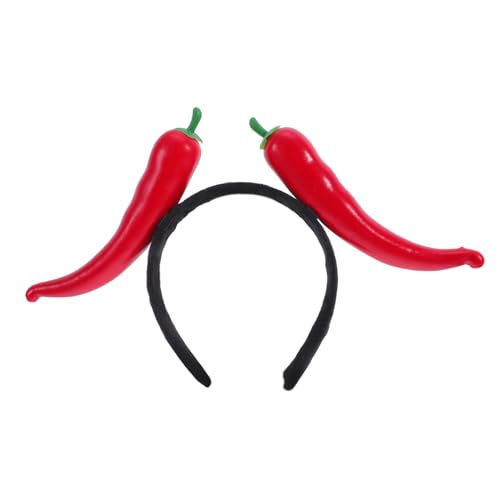 PartyKindom Lustiges Gemüse-stirnband Falsche Paprika Kopfbedeckungen Für Kostümpartys Halloween Stirnband Stirnbänder Halloween-stirnband Gefälschtes Gemüse Chili- Paprika Plastik von PartyKindom