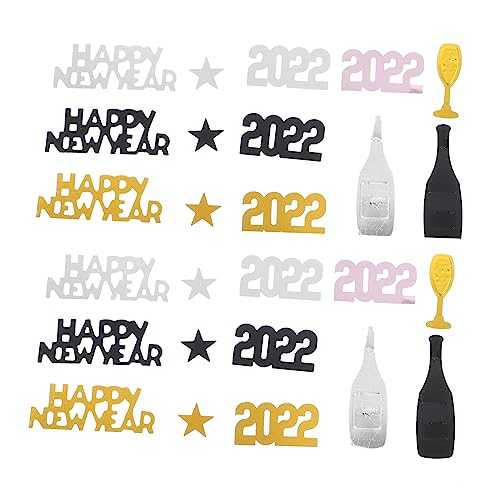 PartyKindom Packungen Neujahrs Konfetti Deko für Partys Glänzende Streudeko Roségold Schwarz und Silber für Feiern Geeignet für Tischdekoration und PartyKindom Packungen Neujahrs Konfetti Deko für Partys Glänzende Streudeko Roségold Schwarz und Silber für Feiern Geeignet für Tischdekoration und von PartyKindom