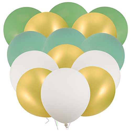 PartyKindom Retro Grün Gold Luftballons Metallic Ballons Für Hochzeiten Geburtstagsfeiern Und Partys Dekoration Für Kindergeburtstage Und Events von PartyKindom