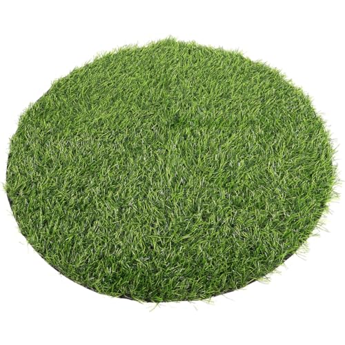 PartyKindom Runde Tischdekoration aus Kunstrasen Graswand Grasmatte Körbe kunstrasenmatten Round Table Cloth tischdecke Rasenkanten Tischsets Fallen Tischläufer aus Gras Plastik Dark Green von PartyKindom