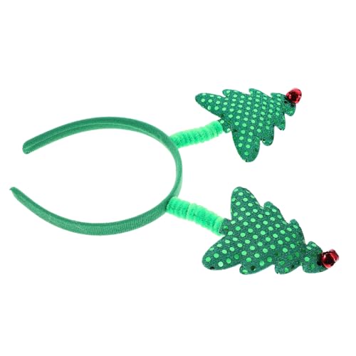 PartyKindom Weihnachtsbaumdekorationen Weihnachtliches Kostümzubehör Glitzerndes Weihnachtsstirnband Rote Christbaumkugeln Weihnachten Weihnachtsbäume Weihnachtsschmuck Ornamente Plastik Green von PartyKindom