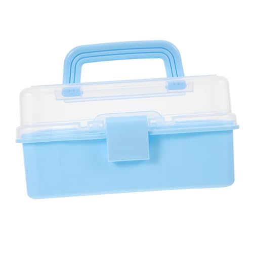 PartyKindom für Hardware-Teile Bastelorganizer Tragbare Box aufbewahrungsbehälter Klappbare Aufbewahrung Werkzeug Organizer Toolbox-Organizer Nähkästen Plastik Sky-blue von PartyKindom