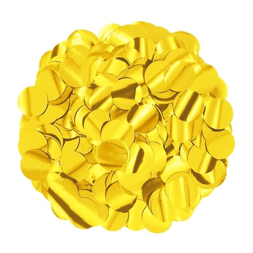 Folienkonfetti * gold *| Deko für Goldene Hochzeit und Party | 15gr. metallic-gold, 1,5cm breit | Konfetti Tischkonfetti Tischdeko Jubiläum, Edition: Gold von PartyPal