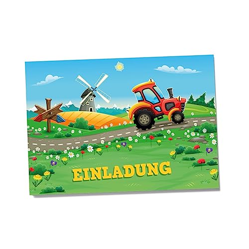 Partycards Einladungskarten Kindergeburtstag Mädchen und Junge, 12 Stück, Postkartenformat A6, Kinder Einladungskarten Geburtstag, Einladungskarten Kindergeburtstag Junge von Partycards