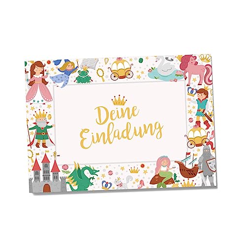 Partycards Einladungskarten Kindergeburtstag Mädchen und Junge, 12 Stück, Postkartenformat A6, Kinder Einladungskarten Geburtstag, Einladungskarten Kindergeburtstag Junge von Partycards