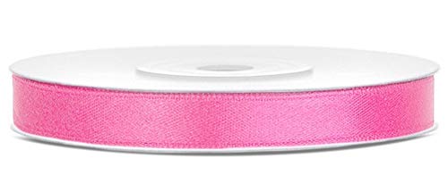 25m x 6mm Rolle Satinband Geschenkband Schleifenband Dekoband Satin Band Antennenband (Rosa (081)) von Partydeko