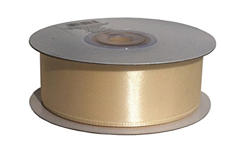 Partydeko 25m x 25mm Satinband Geschenkband Schleifenband Dekoband Satin Band (Creme) von Partydeko