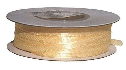 Partydeko 50m x 3mm Rolle Satinband Geschenkband Schleifenband Dekoband Satin Band Antennenband (Creme (079)) von Partydeko