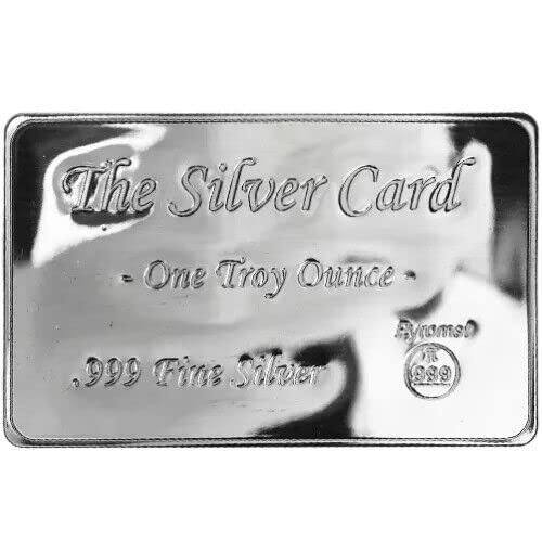 Pyromet Pure Silver Bars, Silver oz .999 Pure Bar, Präzision Minted one Once Silver Bar, Mirror Finish Silver Bullion Brilliant Rechteckige Münzen mit Echtheitszertifikat von Pyromet von Partyholics