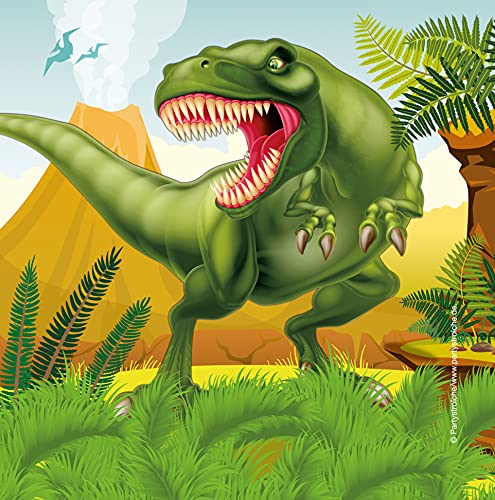 20 Servietten * DINOSAURIER * für Kindergeburtstag und Party | Kinder Geburtstag Dino T-Rex Dinos Saurier Napkins von Partystrolche