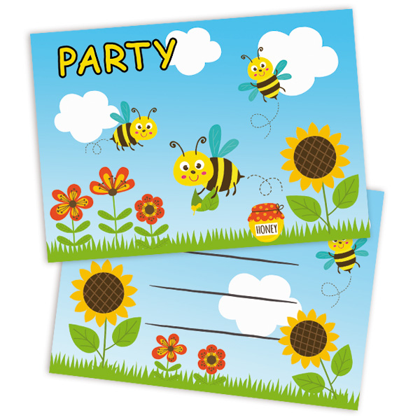 Einladung Bienen Party, 8 St. von Partystrolche