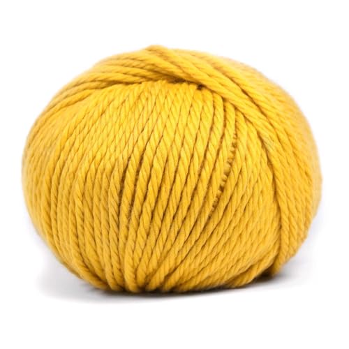 100 g Pascuali Maximo | 100% Schurwolle (Bio Merino Superfine, GOTS-zertifiziert) Filzfrei, Farbe:Mango 423 von Pascuali