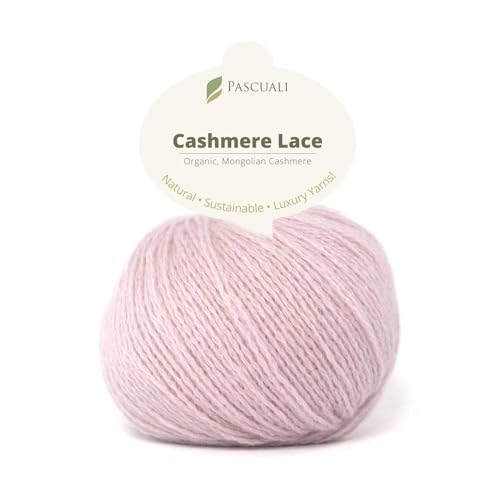 PASCUALI | Bio Cashmere Lace. Strickwolle aus 100% Kaschmirwolle Wolle zum Stricken und Häkeln, 1 Knäuel - 25g - Farbe: Rosenquarz 10 von Pascuali