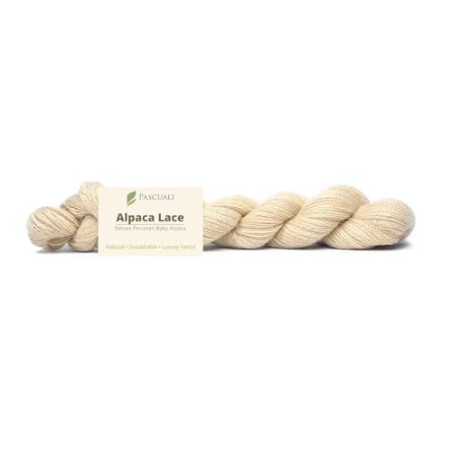 PASCUALI Alpaca Lace |Strickwolle aus 100% Alpakawolle, Alpaka Wolle zum Stricken und Häkeln, 1 Strang - 50g, Farbe:Beige 33 von Pascuali